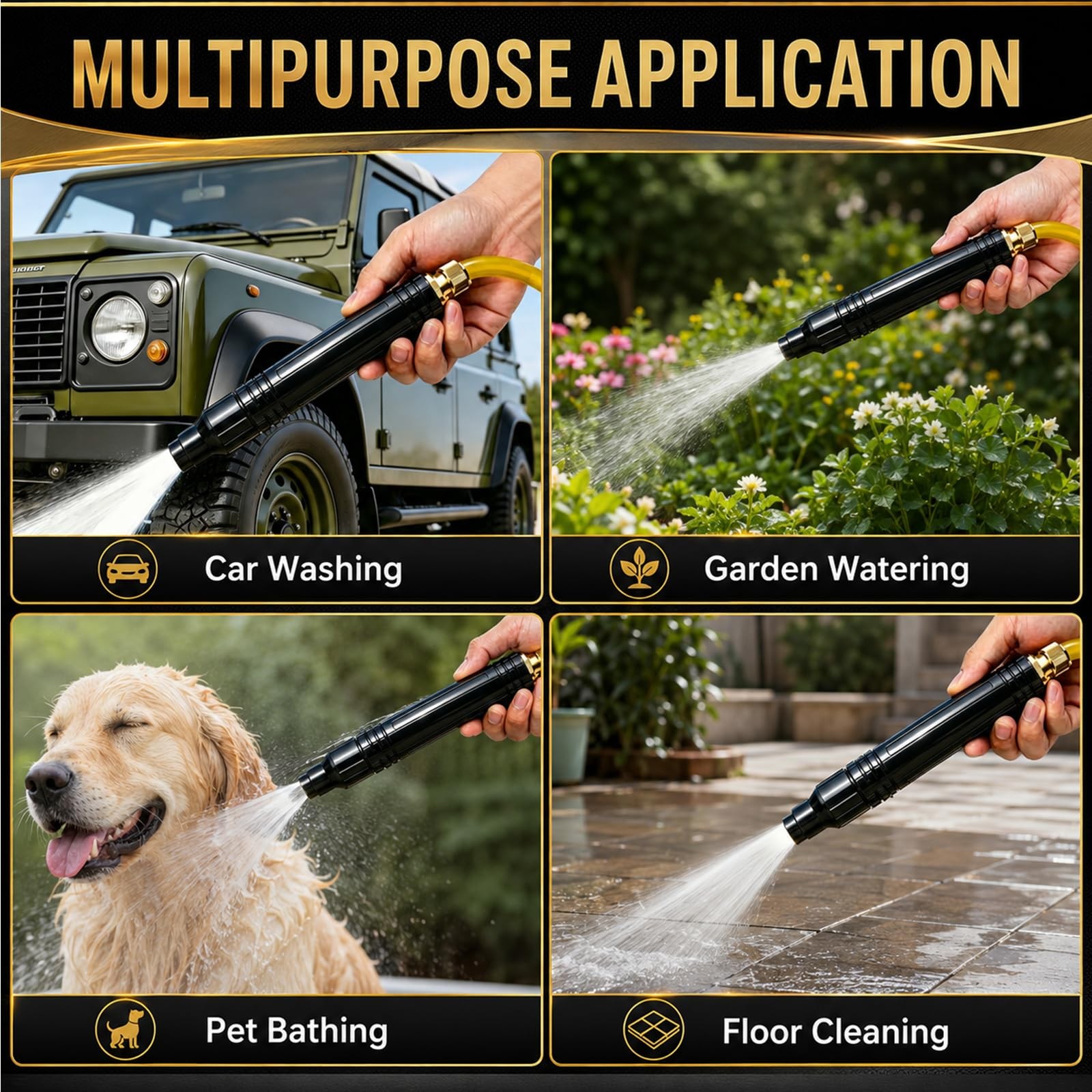 2026 High Pressure Hose Nozzle, High Pressure Water Garden Hose, Multipurpose…