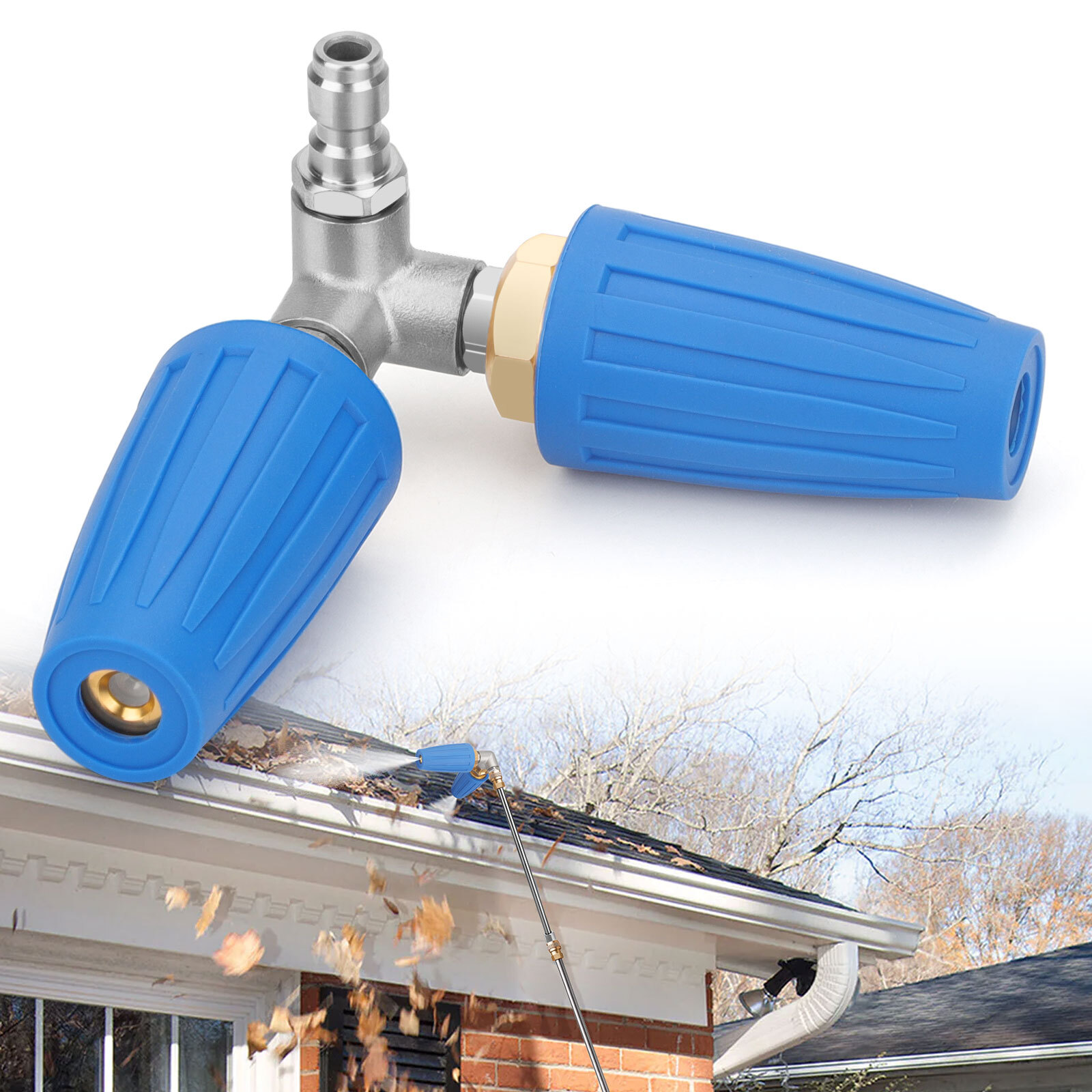 4000 PSI Dual Turbo Nozzle Pressure Washer 4-6 GPM 1/4″ Quick Connect Spray Tips