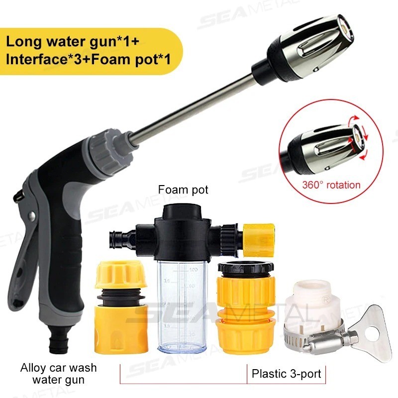 Hose Hawk Pressure Washer Nozzle Pro 360° Rotating 3 Spray Modes Compact