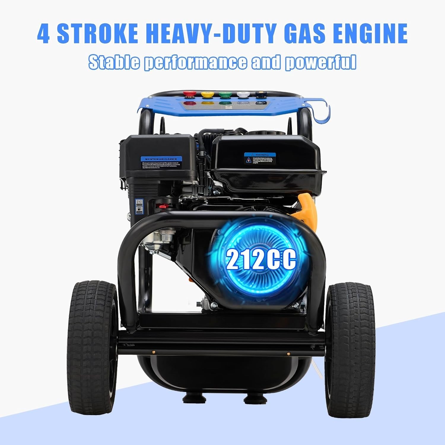 Cold Water Powered Gas Pressure Washer 3600 PSI 2.3 GPM with 30FT Hose&Hose Reel