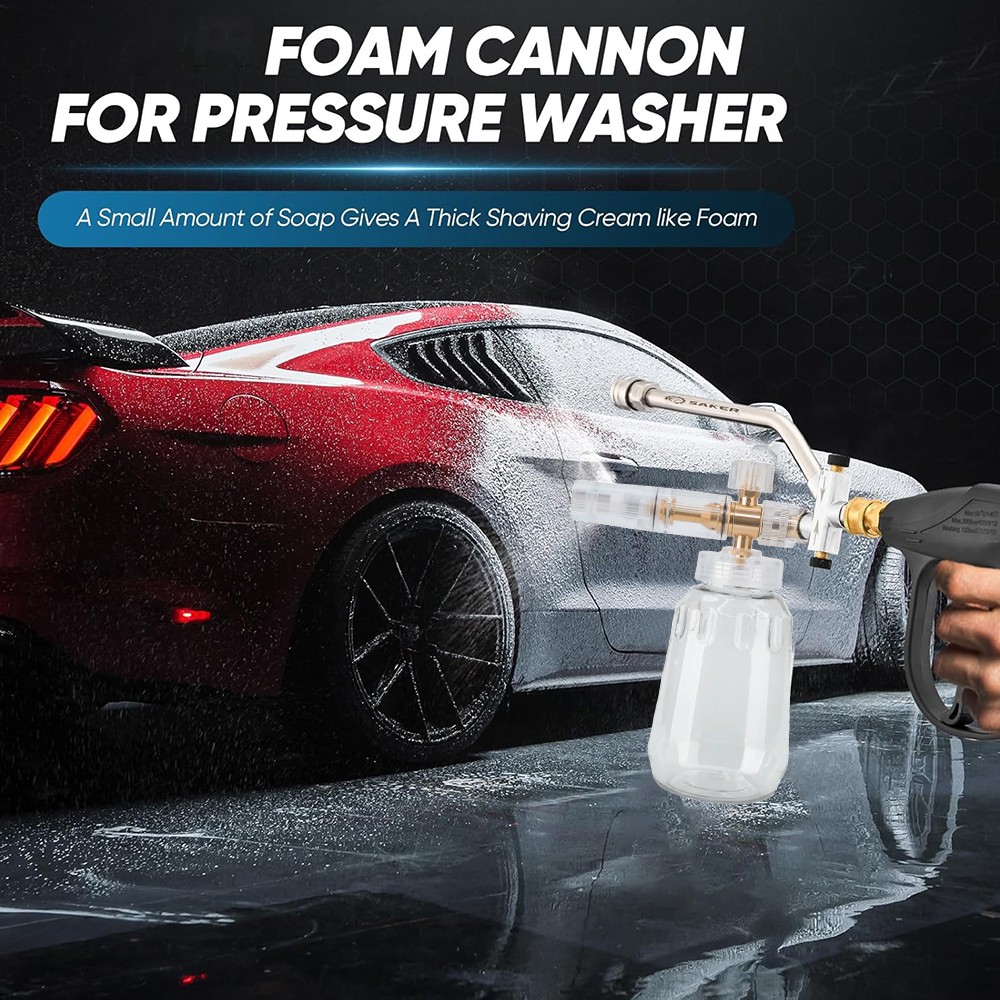 Snow Foam Lance Cannon Soap Bottle Sprayer For Pressure Washer Gun Jet Car Wash