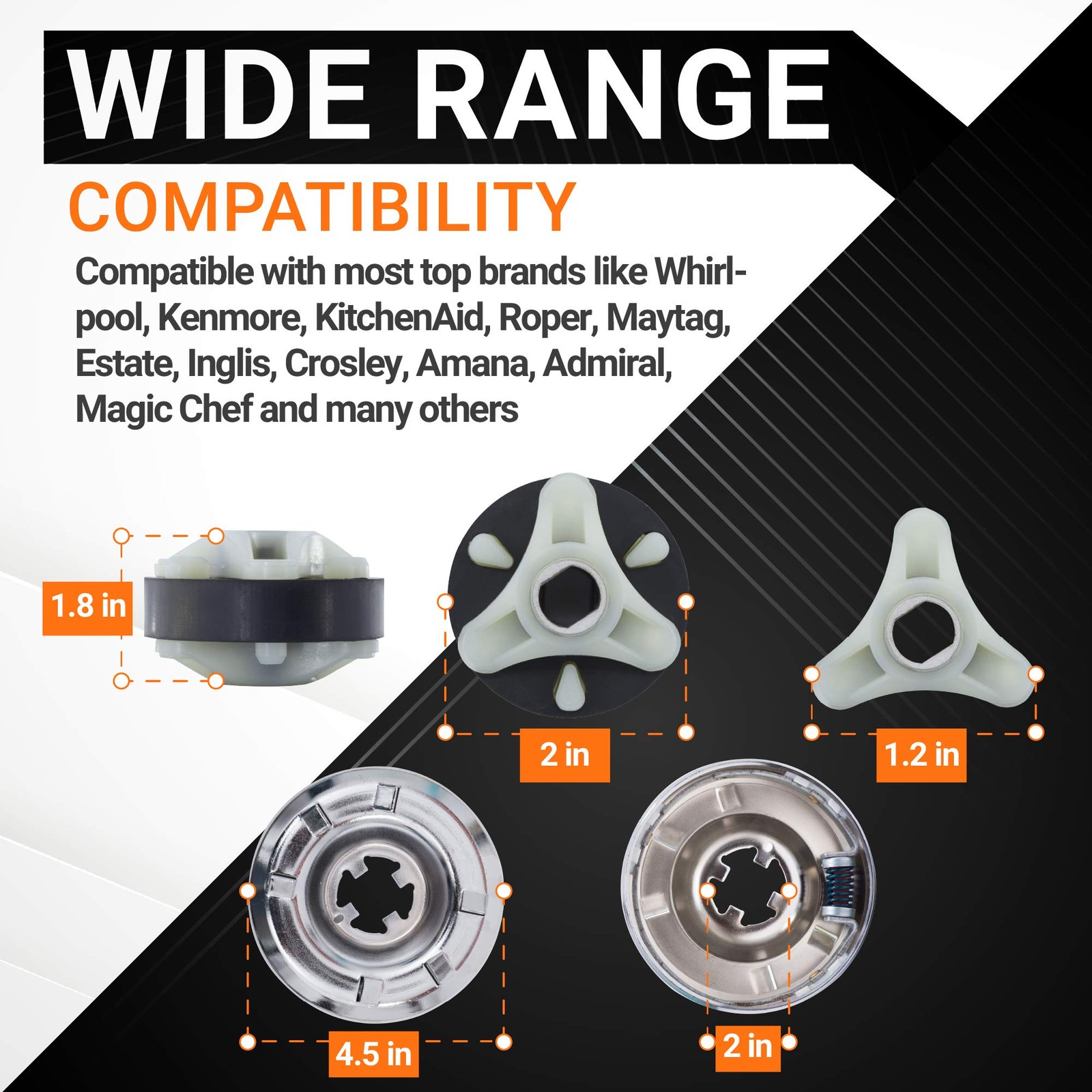 285785 Washer Clutch Assembly Kit & 285753A Motor Coupling by – Fit for Whirl…