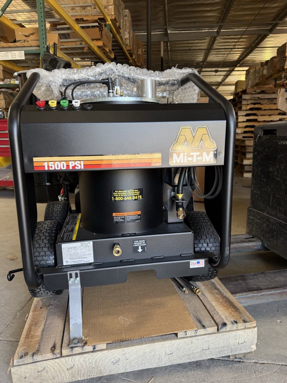 MI-T-M GH-1502-0GA10 Electric Pressure Washer Cart 120 V 1Ph 1,500 psi 2 gpm 2hp