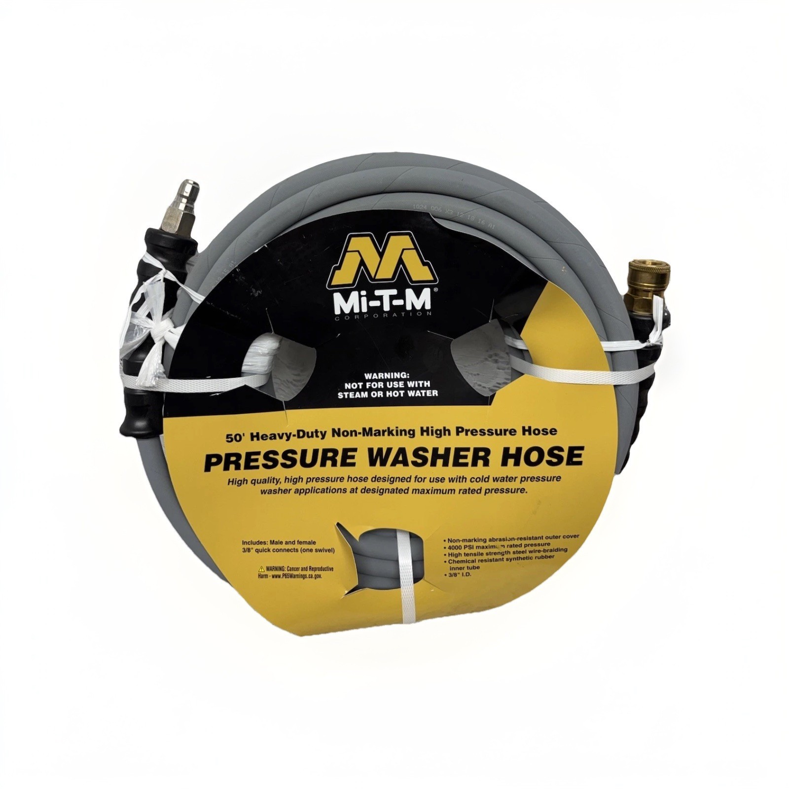 Mi-T-M AW-0851-0338 50′ x 3/8″ Pressure Washer Hose 4000psi w/Quick Connect NEW