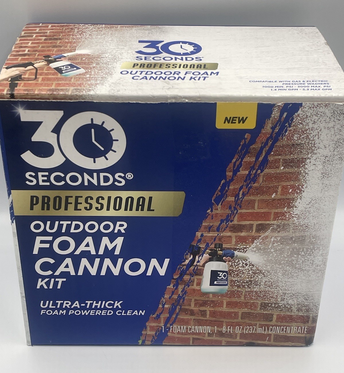 30 Seconds Foam Cannon Kit for Pressure Washer Sprayer w/ 8 oz. Soap **NEW**