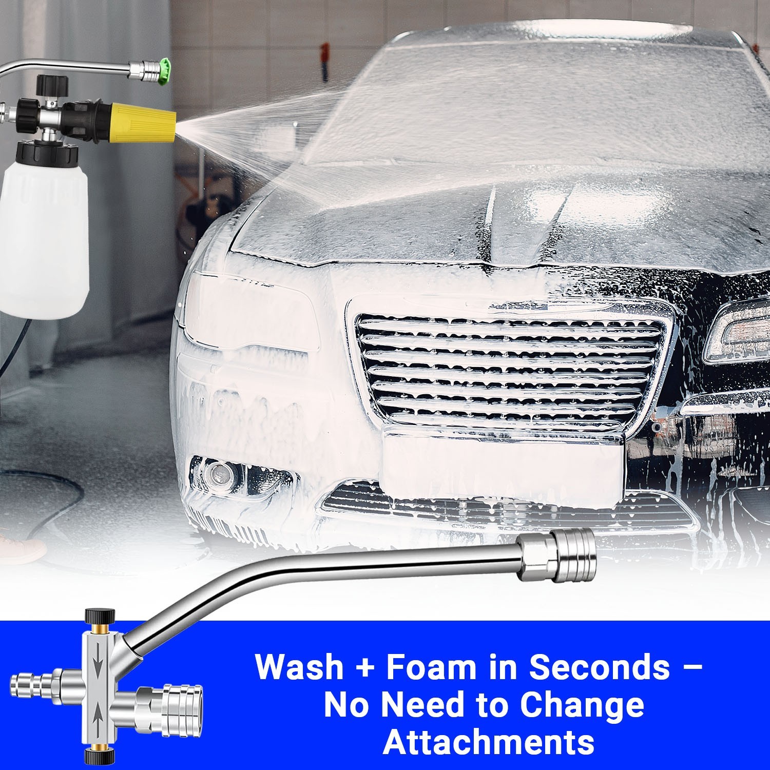 ProDetail Dual Kit – Foam Cannon & Spray Nozzle Quick Switch Adapter 4000PSI