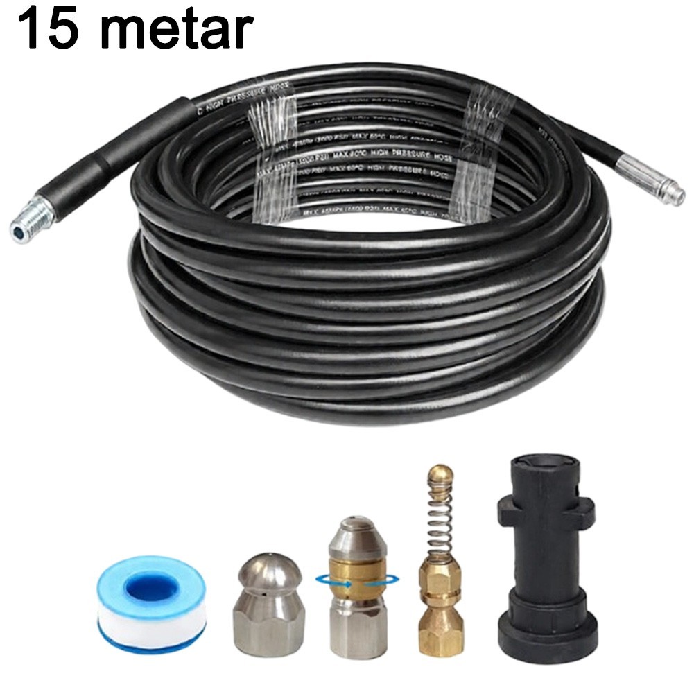 Pressure Washer Drain Hose Kit for KARCHER K5 Flexible Metal Rubber Design