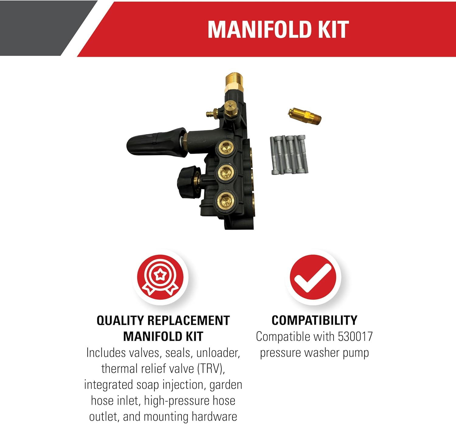 Simpson Cleaning Manifold Replacement Kit for AAA 530017 Pressure Washer
