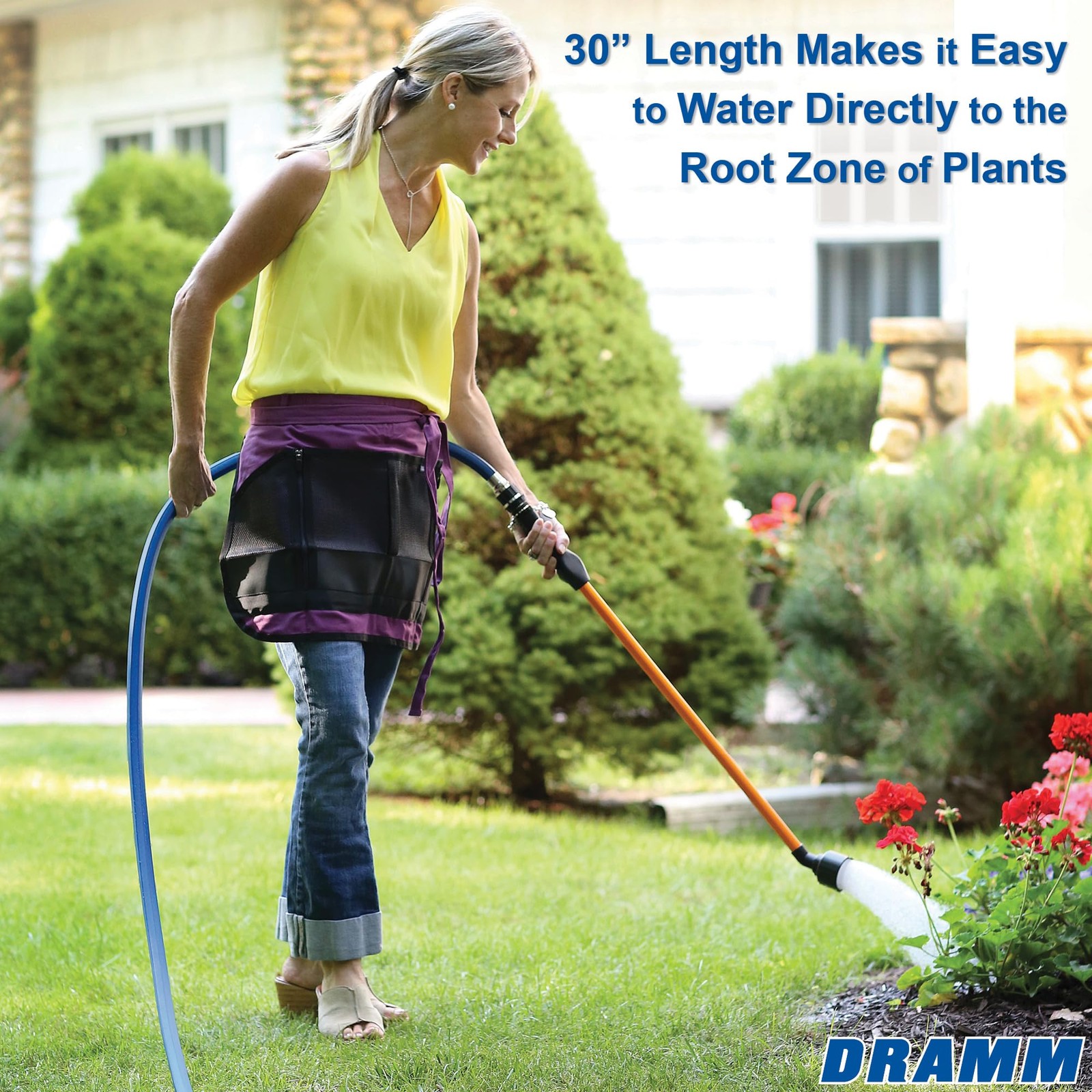 Dramm One Touch Rain Wand Watering – 30 Inch Garden 30 Inches, Berry