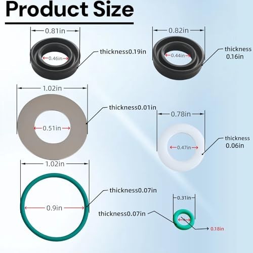 Pressure Washer Pump Seal Kit 7106627 – Rebuild Kit for Simpson Pumps, Power Was
