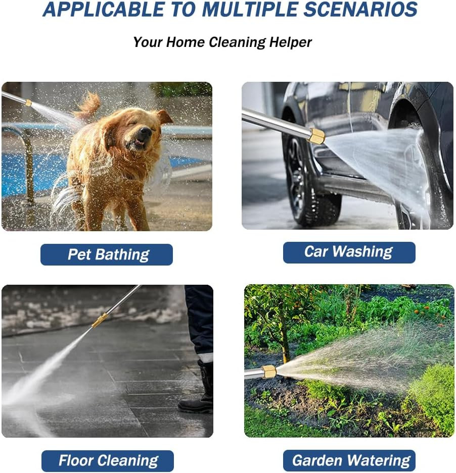 Hydro Jet High Pressure Power Washer – Magic Power Washer Extendable Wand, Flexi