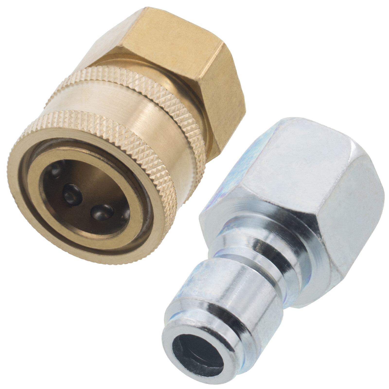 Pressure Washer 3/8″ Female NPT Quick Connect Brass Socket & Plug Set