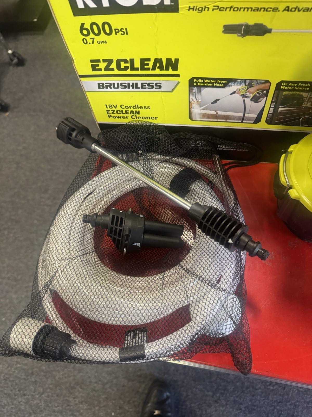 RYOBI HP 18V Brushless EZClean 600 PSI 0.7 GPM Power Cleaner RY121850