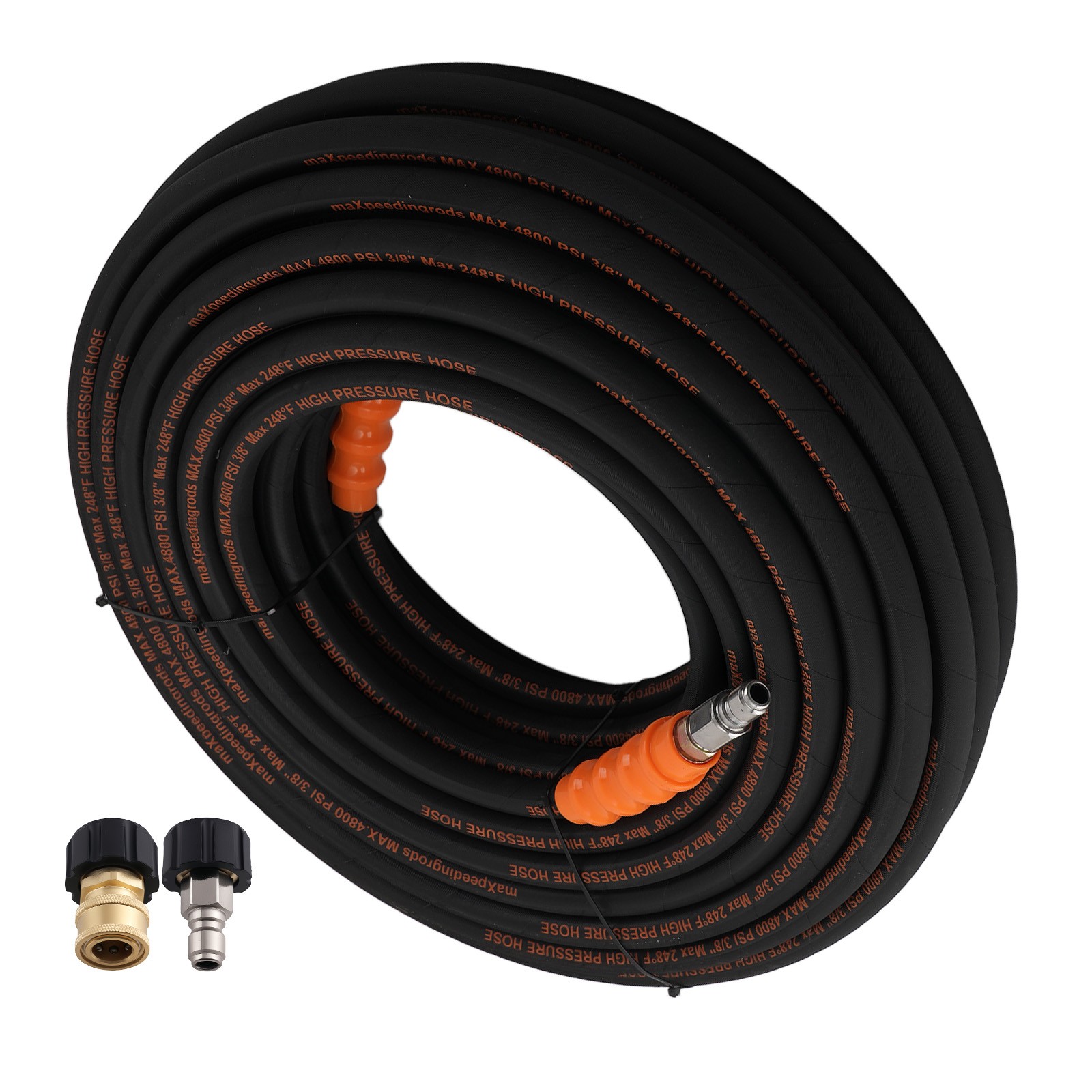 125 Feet Rubber Steel Pressure Hose 3/8″ 4800PSI Steel Wire Braided 248°F