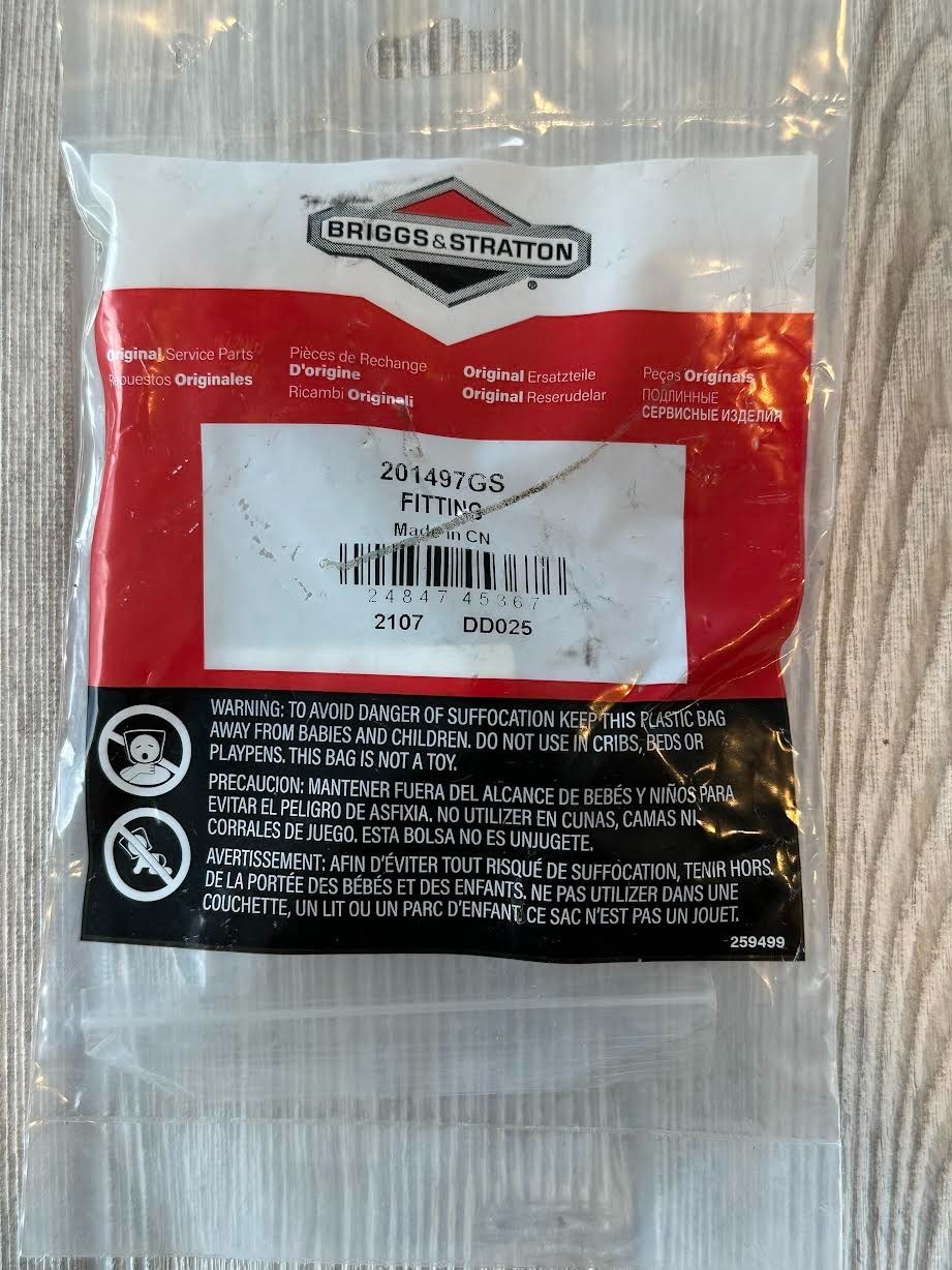Briggs & Stratton 201497GS Water Outlet Kit replaces 190634GS