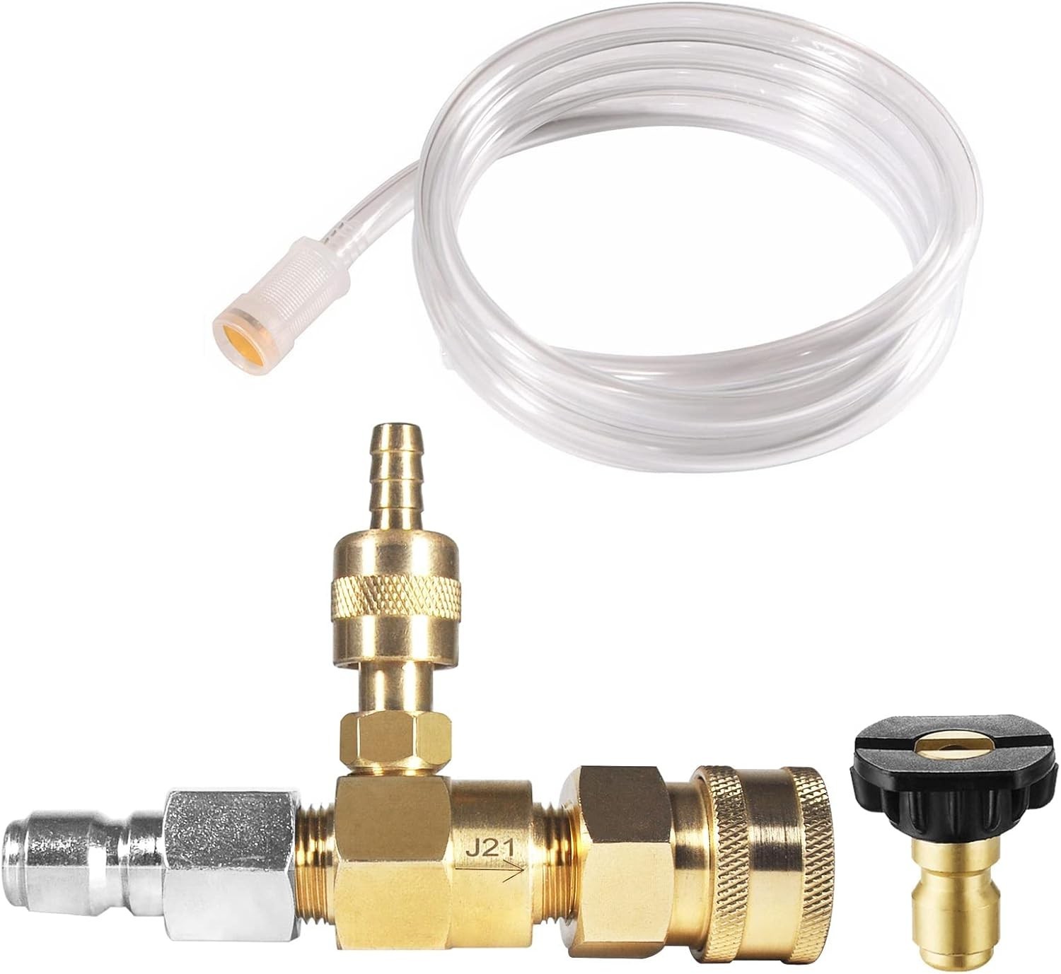Max 4500 PSI Adjustable Soap Injector with Brass and Stainless Steel Design
