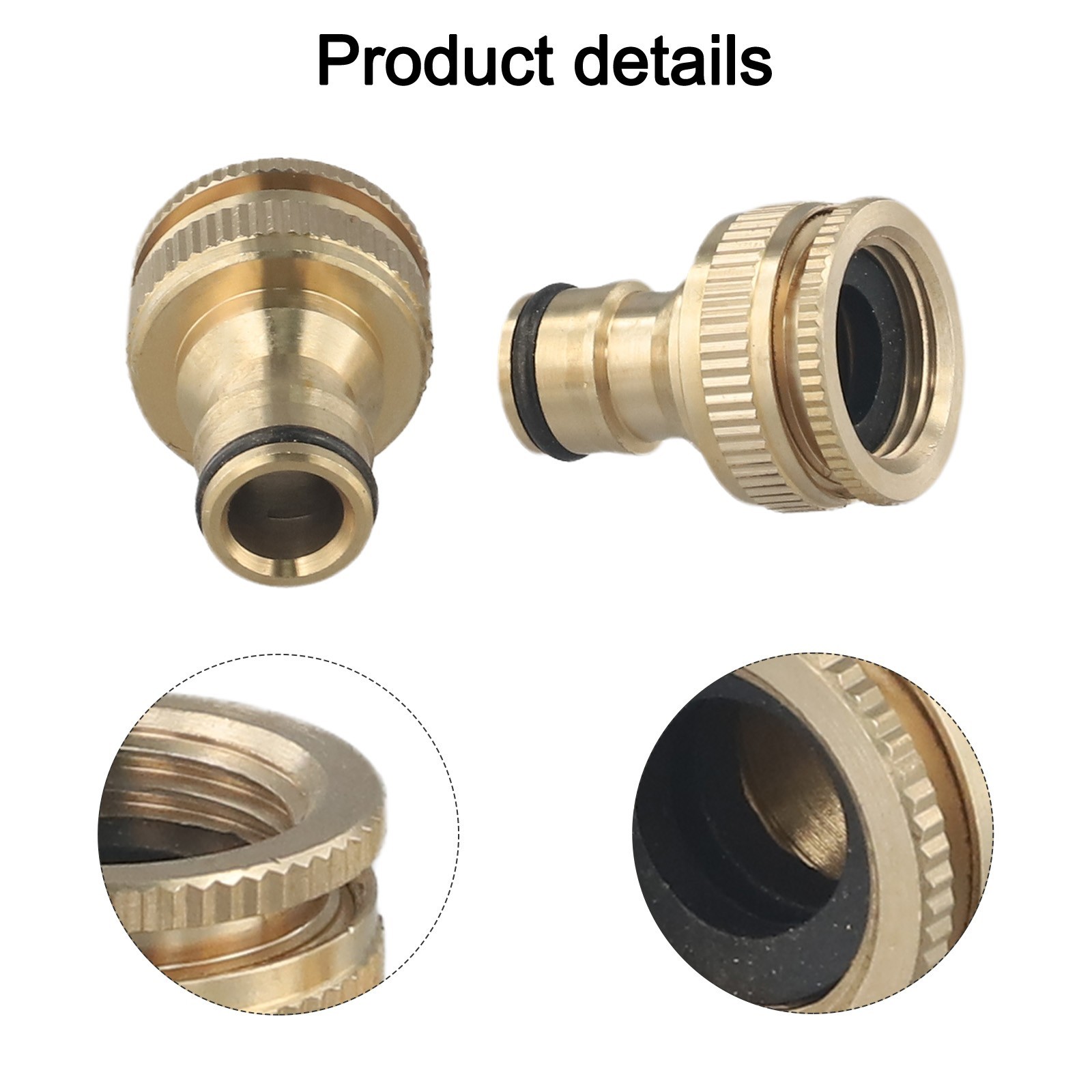 Fitting Adaptor Water Pipe Connector HOSE Tap Faucet Quick Connector 3/4in Brass