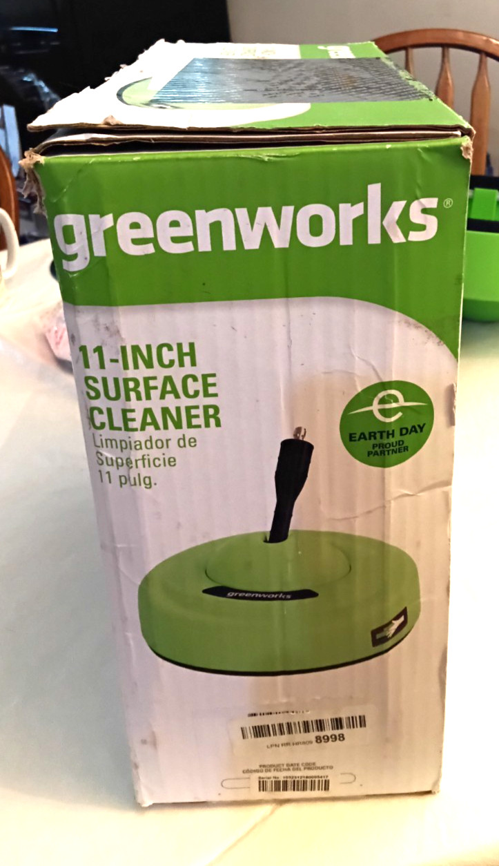 Greenworks 11″ Surface Cleaner for Electric Pressure Washer Max 2000 PSI Open Bo
