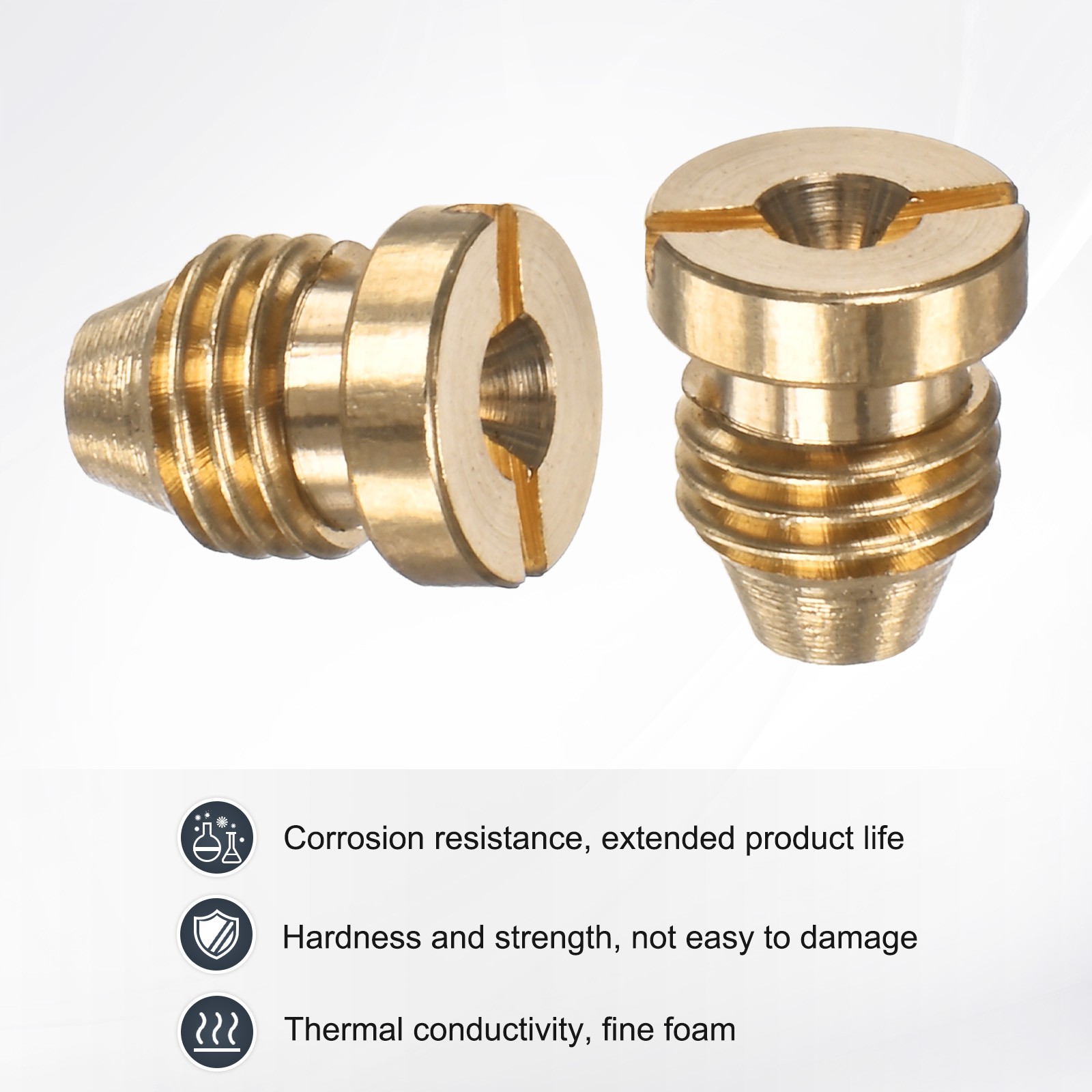 6-Pack Foam Cannon Orifice Nozzle, 1.3mm Brass Universal Thread Tips