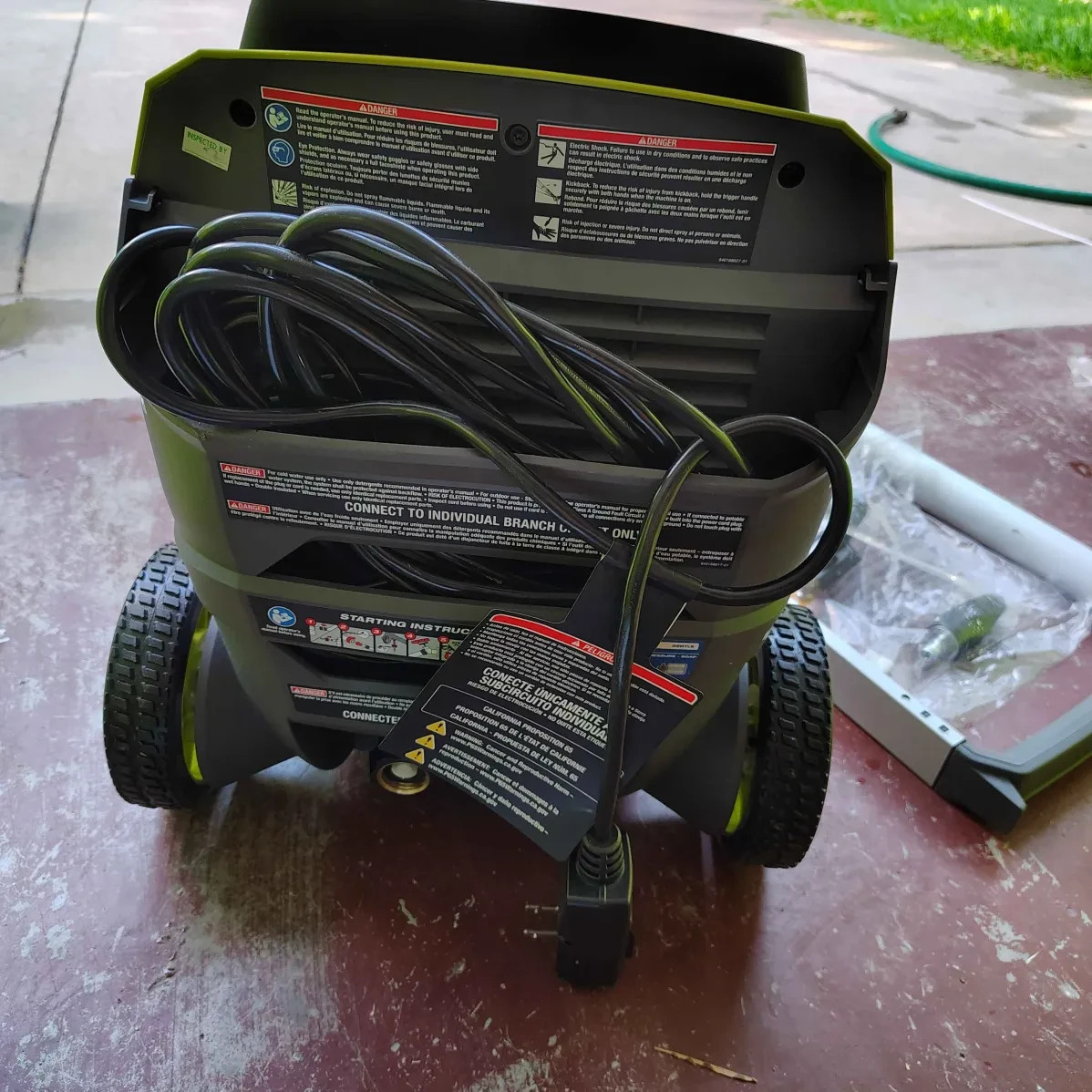 RYOBI 2100 PSI 1.2 GPM Cold Water Corded Pressure Washer RY142012 *MISSING WAND*