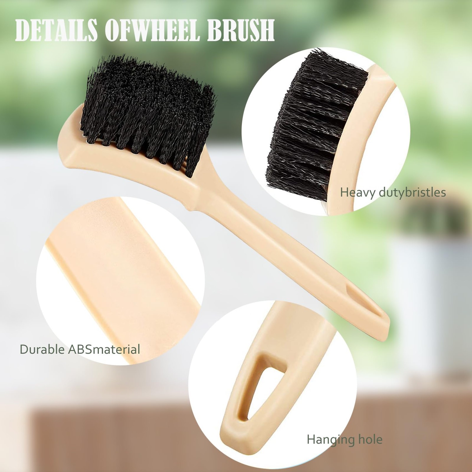 ICSTM Carpet Brushes for Cleaning, Scrub Brush Floor Mats, White/Black