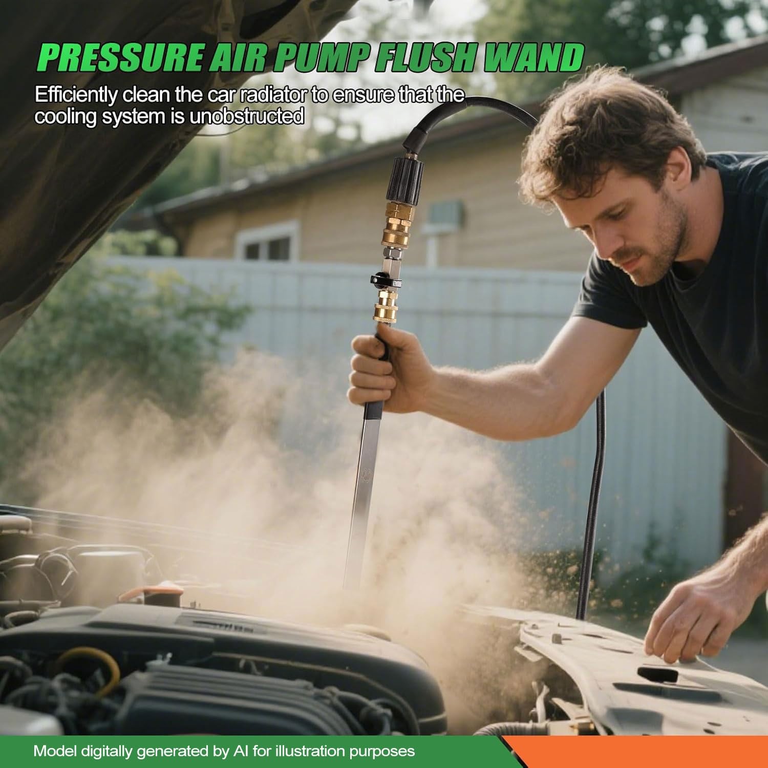 24 Inch Pressure Washer Wand for Car Radiator Cleaning Tools, Dual-Use Radiat…