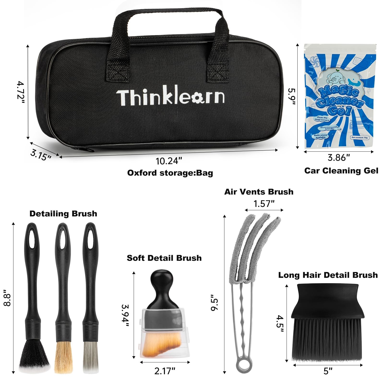 ThinkLearn Car Interior Detailing Kit, Cleaning Kit Interior, Including…