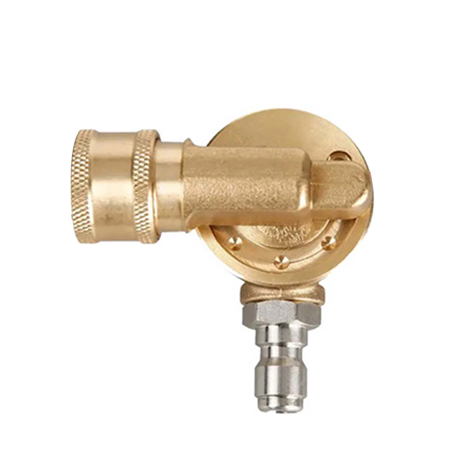 7 Angle Articulating Coupler 4500 PSI Brass 1/4 QC Fitting For Pressure Cleaner