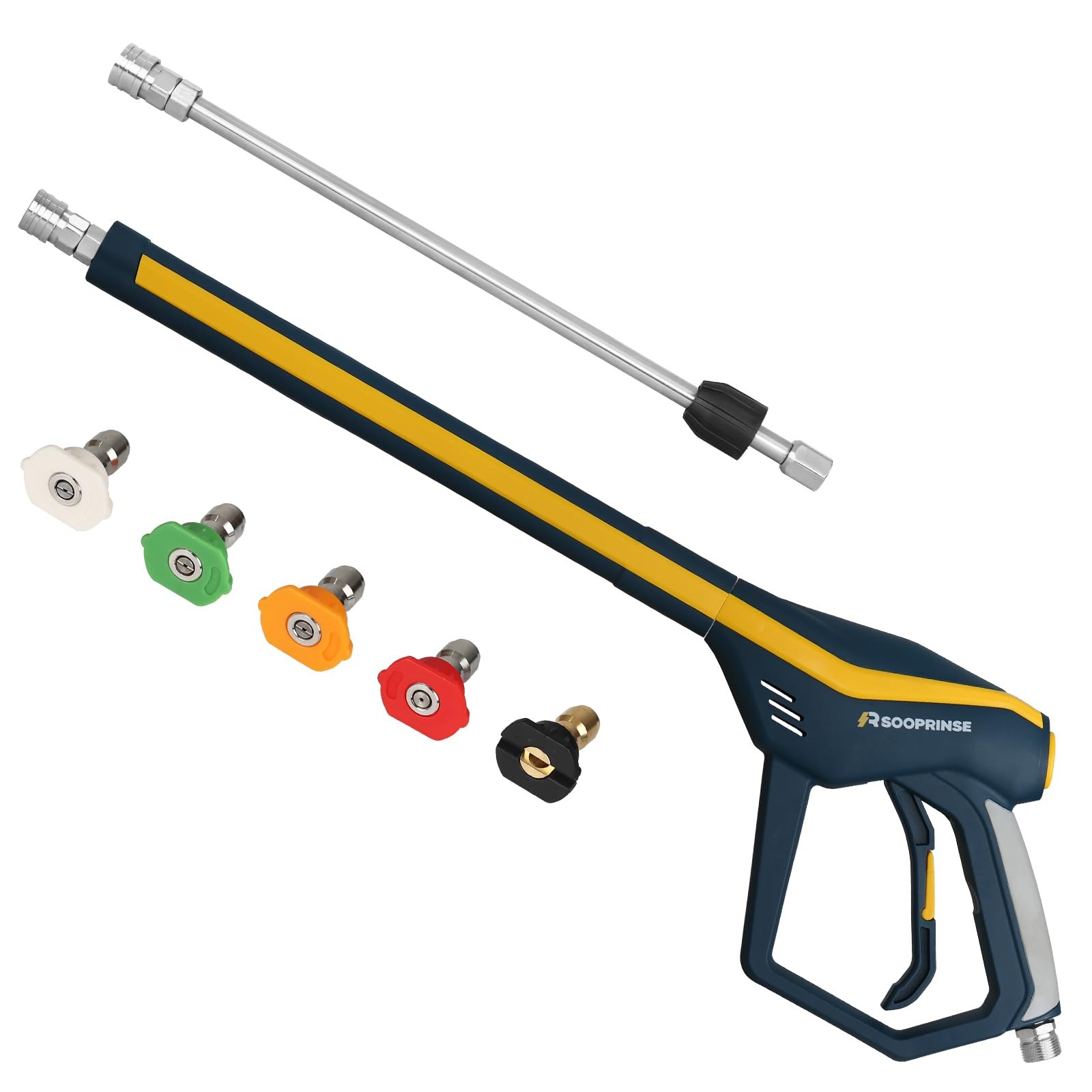 High Pressure Washer Gun with Wand Extension 5 Nozzle Tips 4000 PSI M22-14
