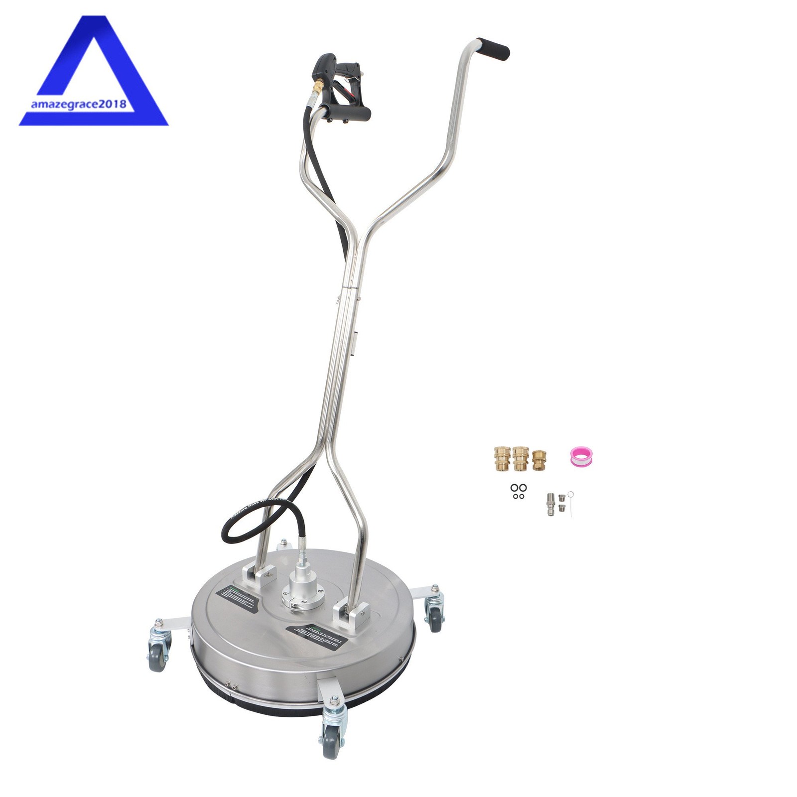20″ 6000 psi Pressure Washer Surface Cleaner w/ Handles & Wheels Quick Connect