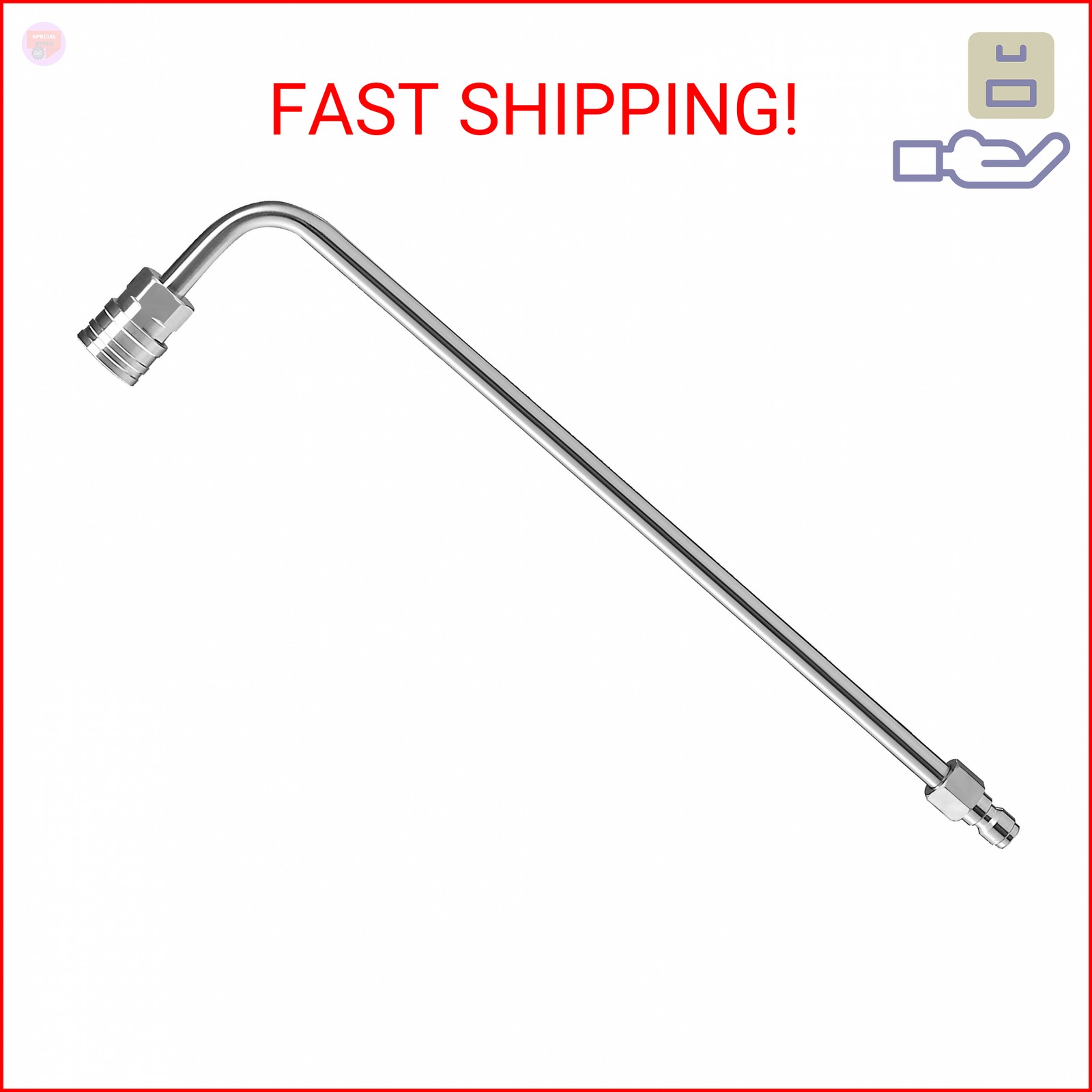 M MINGLE Pressure Washer Wand Extension, 90 Degree Curved Angled, Undercarriage