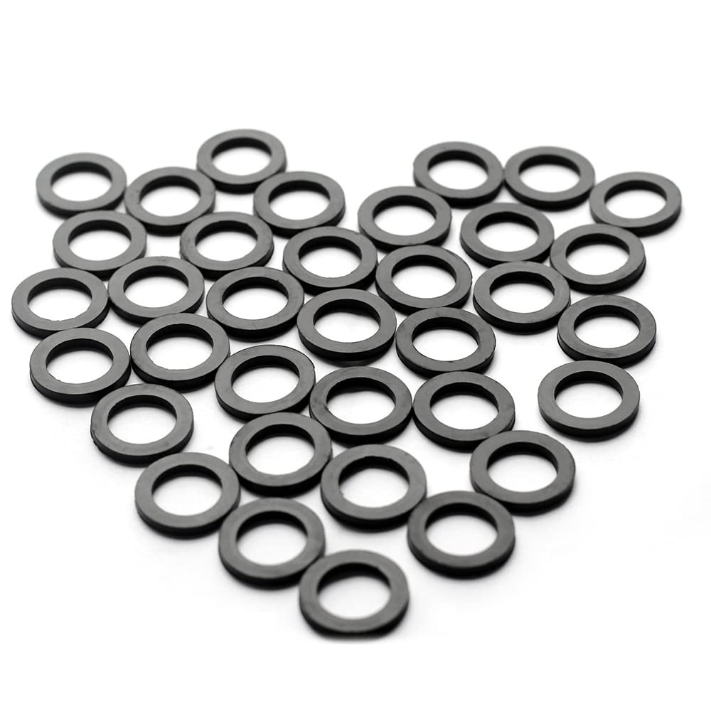 Black Leak Preventing Silicone Washer Gasket for Standard 3/4″ Garden Hose
