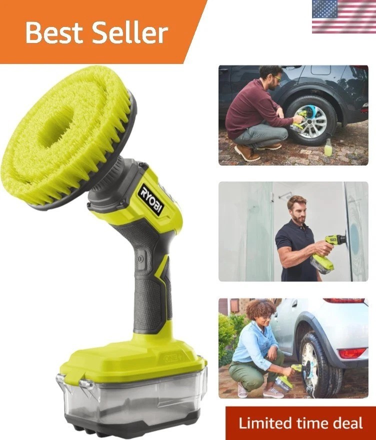 Ryobi Green 18V Power Scrubber – Lightweight & Waterproof Cleaning Tool
