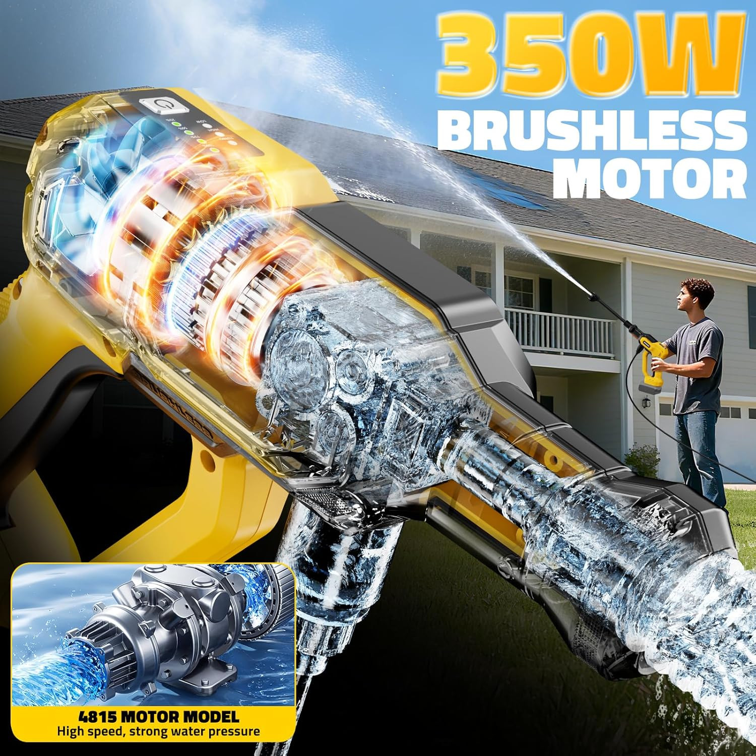 Cordless Portable Washer for Dewalt 20V Battery, 1000 PSI Portable Handheld Wash