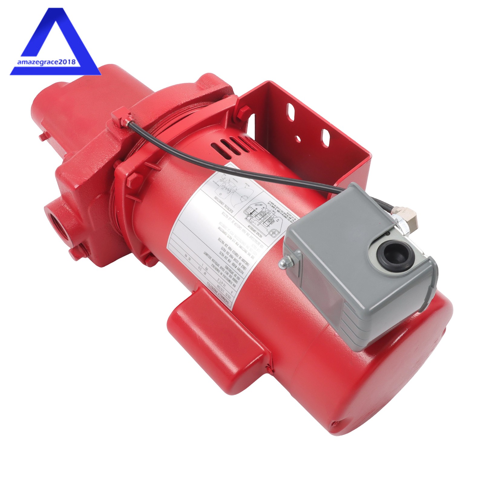 RJS-75-PREM Premium Cast Iron Shallow Well Jet Pump 3/4 HP 16 GPM Red 602207