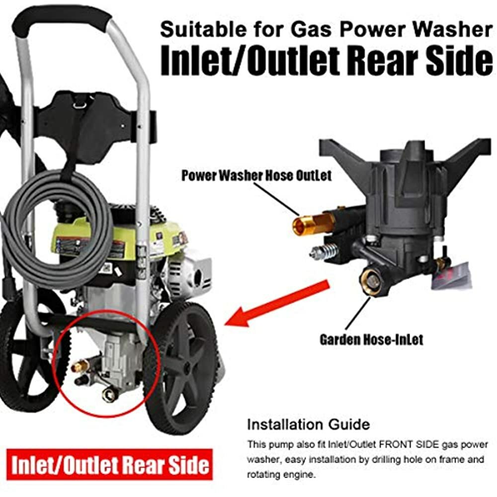 2900psi Power Washer Pump For Homelite Ryobi Craftsman Husky 7/8″ Vertical Shaft