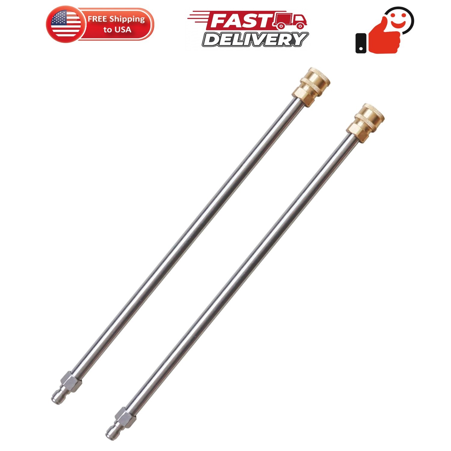 Pressure Washer Extension Wand, 17 Inch Stainless Steel with 1/4″ Quick Conne…
