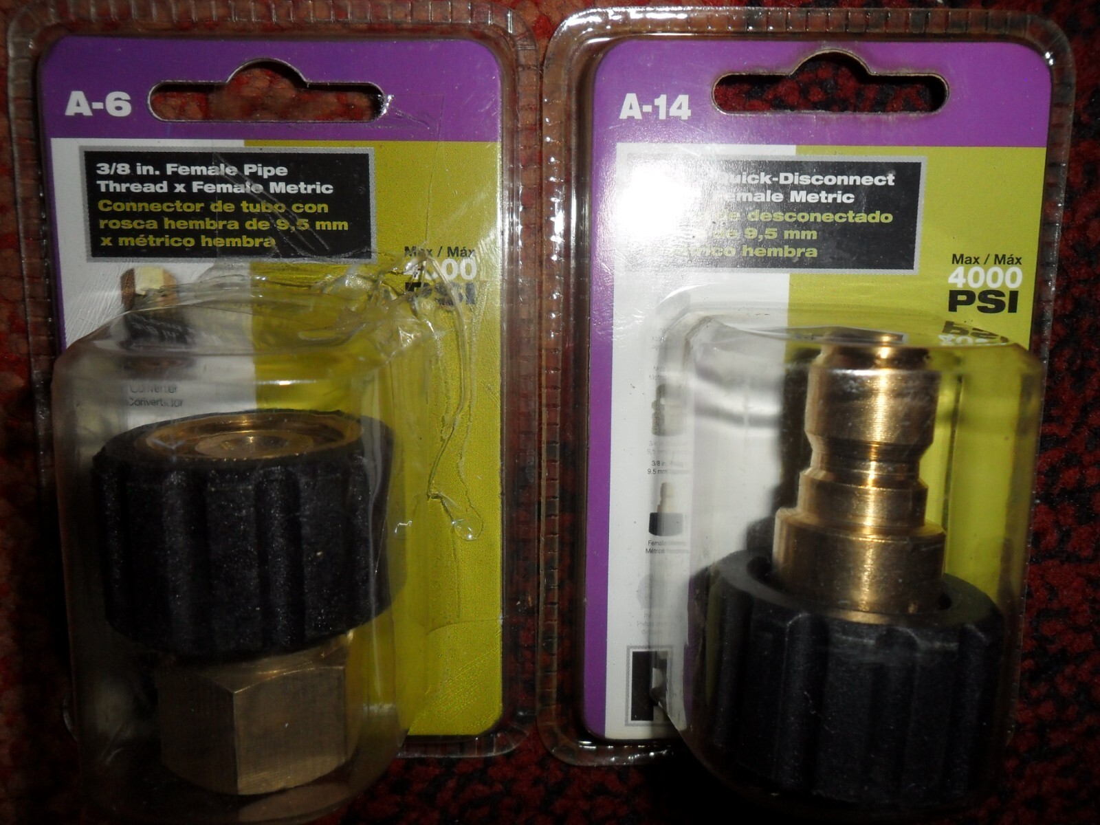 3/8″ Female Pipe Thread A-6 & 3/8″ Quick Disconnect A-14 x Female Metric 4000PSI