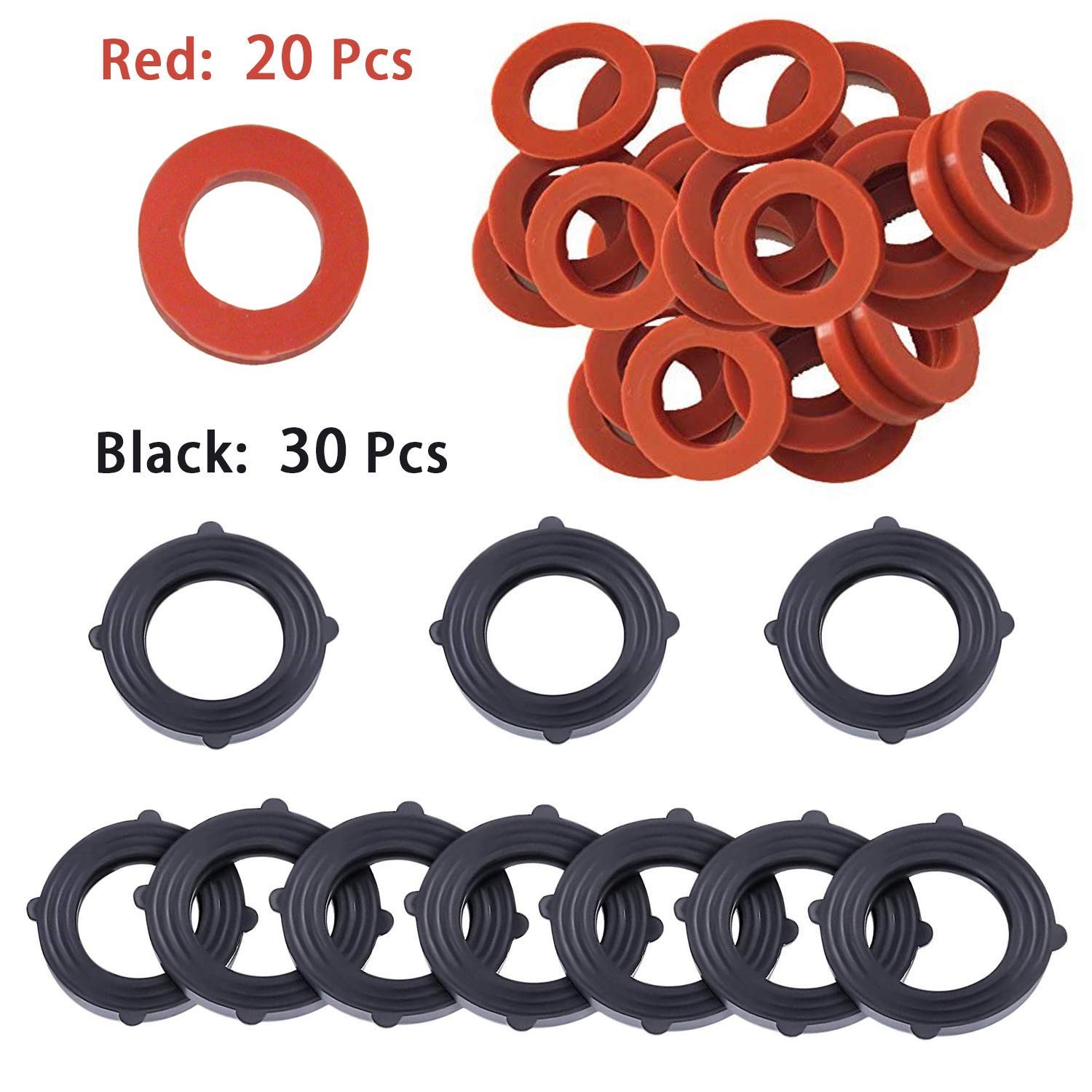 50 Pack Garden Hose Washers, Fit All ¾” Standard Water Hose Washers and Fauce…