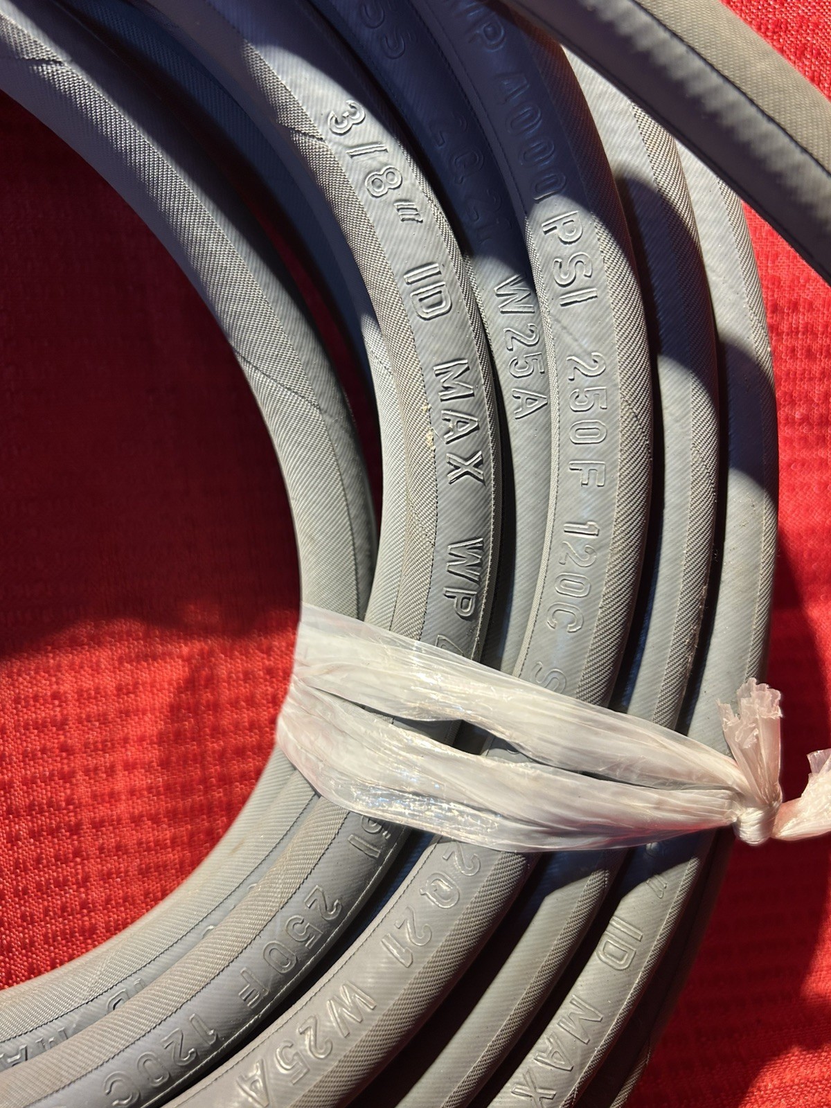 SEMPERJET PRESSURE WASHER Hose, W/QUICK CONNECTS, Gray, 3/8″, 50 Ft. 4200psi