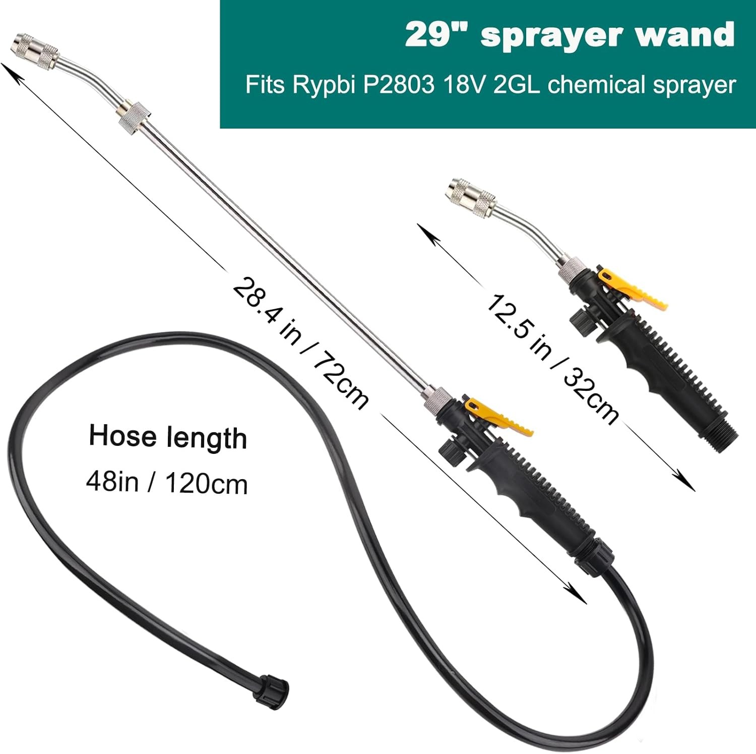 Replacement Sprayer Wand for Ryobi，29″” Part 29 with Hose