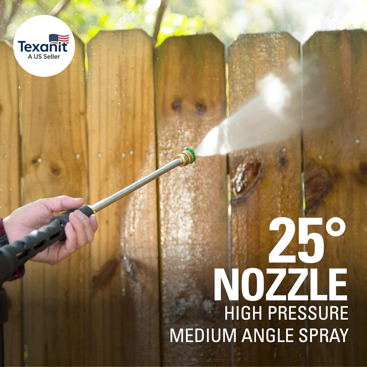 2000 PSI (1.2 GPM) Electric Pressure Washer, Steel Wand, On-Board Soap Tank (25°