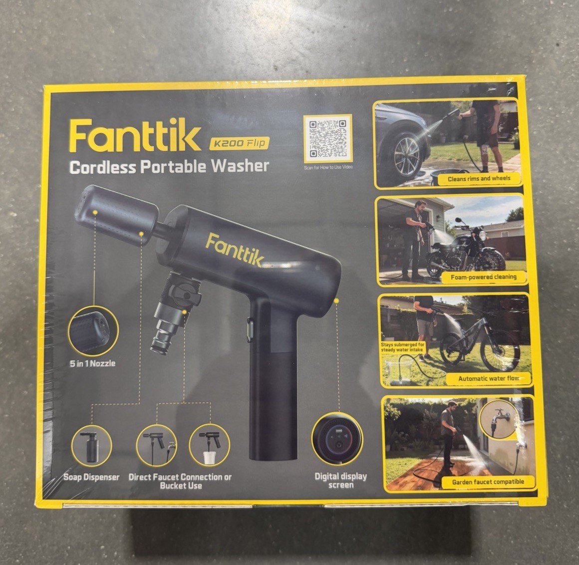 Brand New. Fanttik K200 Cordless Portable Washer. Powerful Spring on the Go.