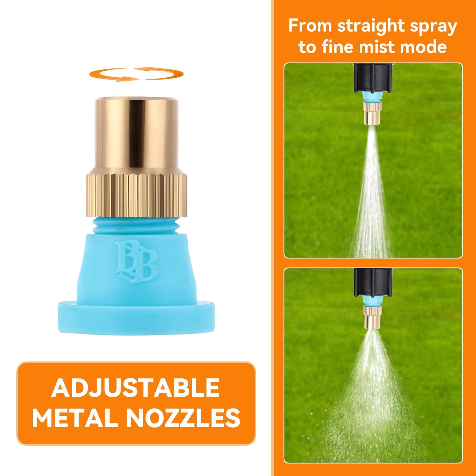 Metal 6-Nozzle Poly Boom Wand with 3/8″ Brass Fitting, 7.5 Large,