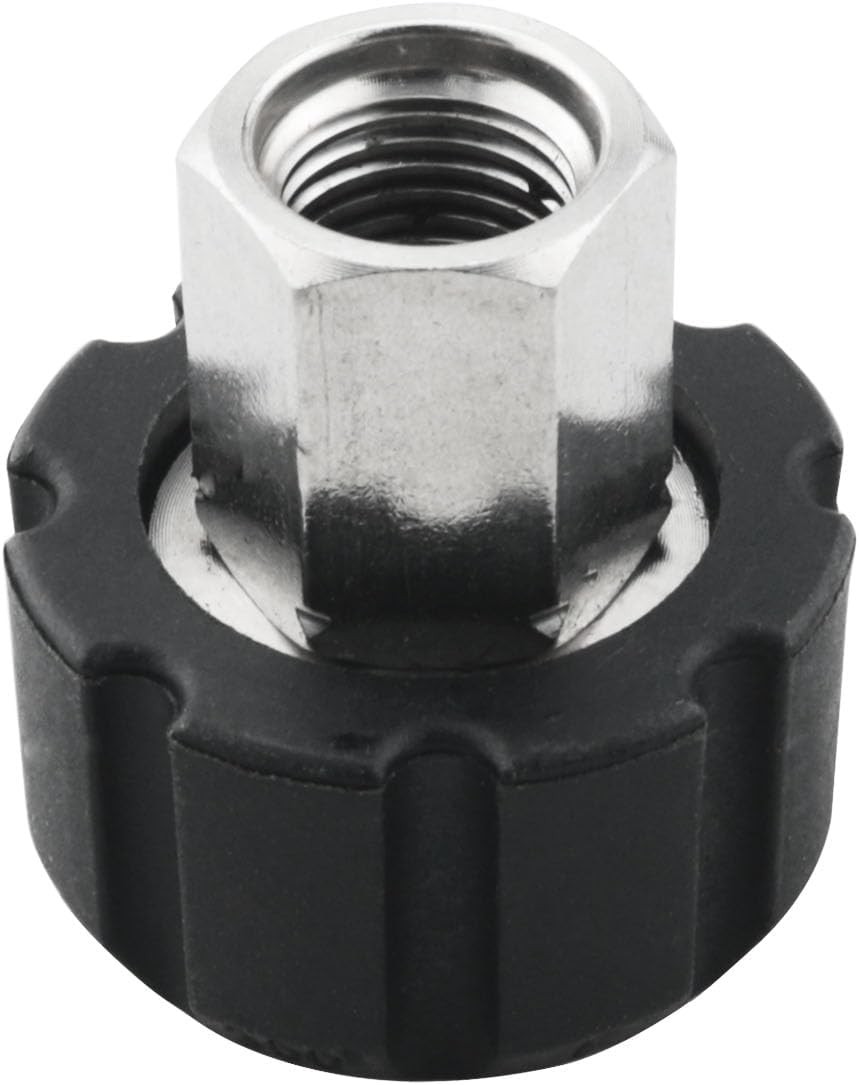 High Pressure Washer Adapter, M22 14mm Female to 3/8 Inch Female NPT, Stainless