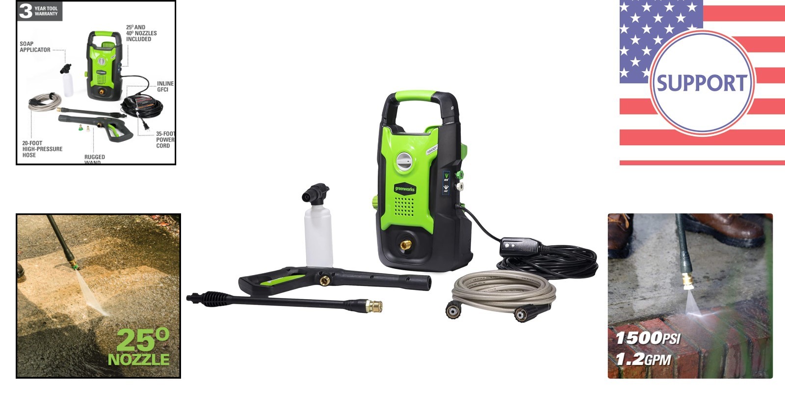 Powerful 1500 PSI Hand-Carry Pressure Washer – Multi-Surface Cleaning Made Easy