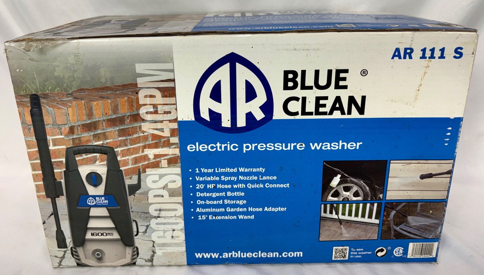 BRAND NEW Blue Clean AR 111 S 1600PSI-1.4GPM Electric Pressure Washer
