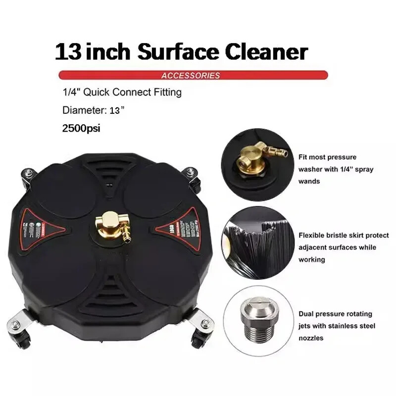 13 Inch Round Plastic Wash Sites High Pressure Floor Cleaner Scrubber Car Washer