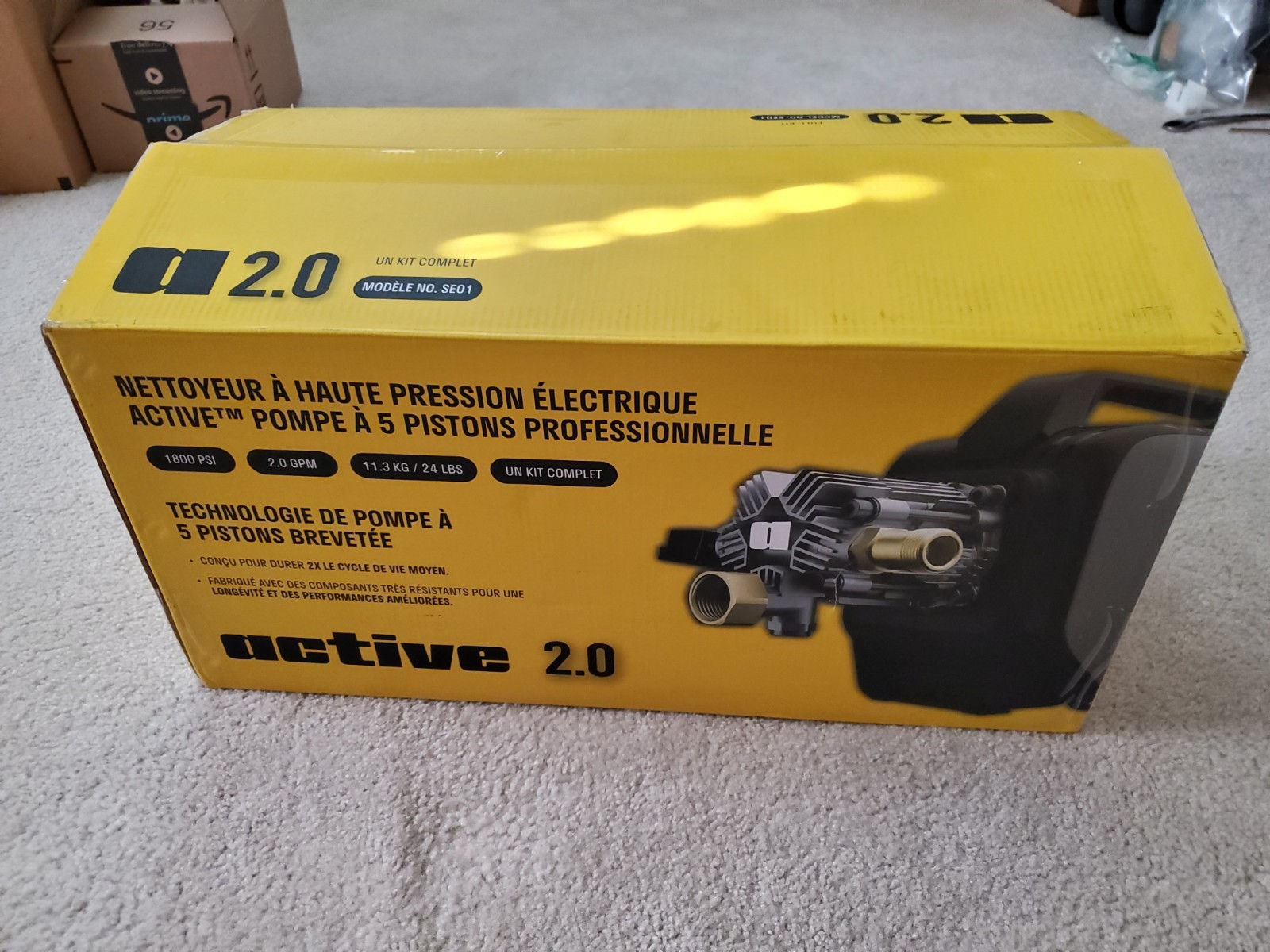 Active 2.0 Electric Pressure Washer – 1800 PSI 2.0 GPM – Full Kit – Lightly Used