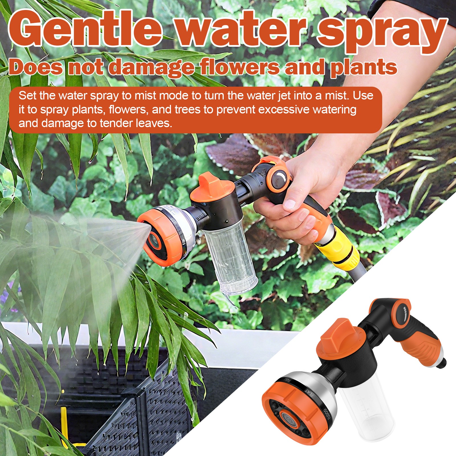 Multifunctional High-Pressure Car Wash Soap Water Gun Long-Pole Foam Canister